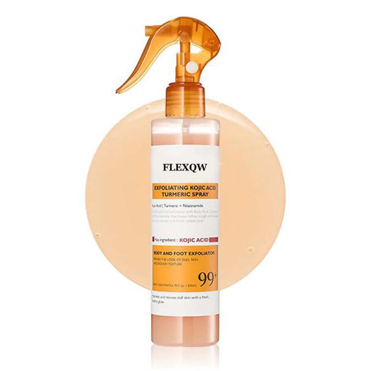Kojic Acid Turmeric body scrub spray for deep cleansing and skin brightening