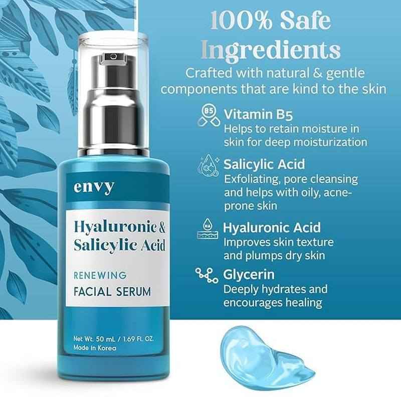 Envy Face Serum Duo Pack Hyaluronic & Salicylic Acid
