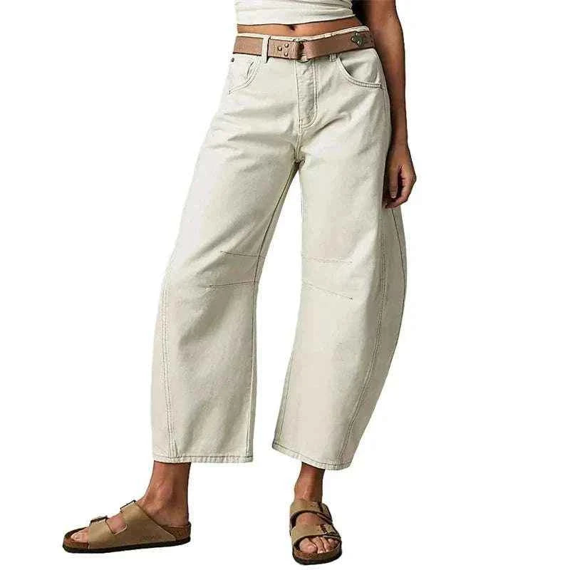 Wide Leg Jeans Woman Casual Loose Y2K Low Waist Denim Pants Boyfriend