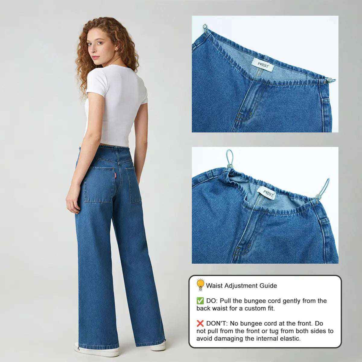 Pwest NYC Low-Rise Wide-Leg Jeans