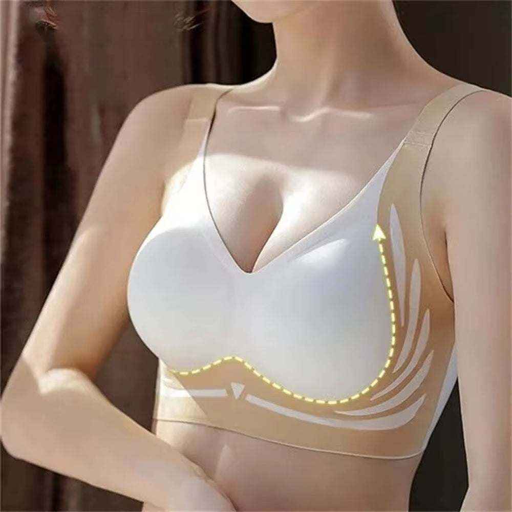 Seamless Ladies Underwear V-Neck No Steel Ring