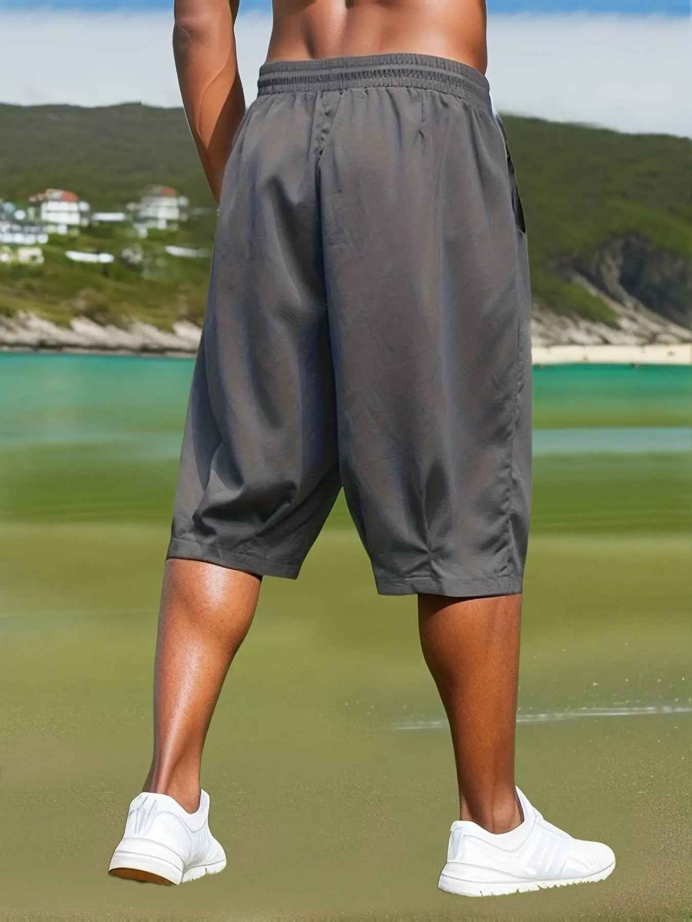 Men'S Fashion Seven-Quarter Pants, Trendy Loose