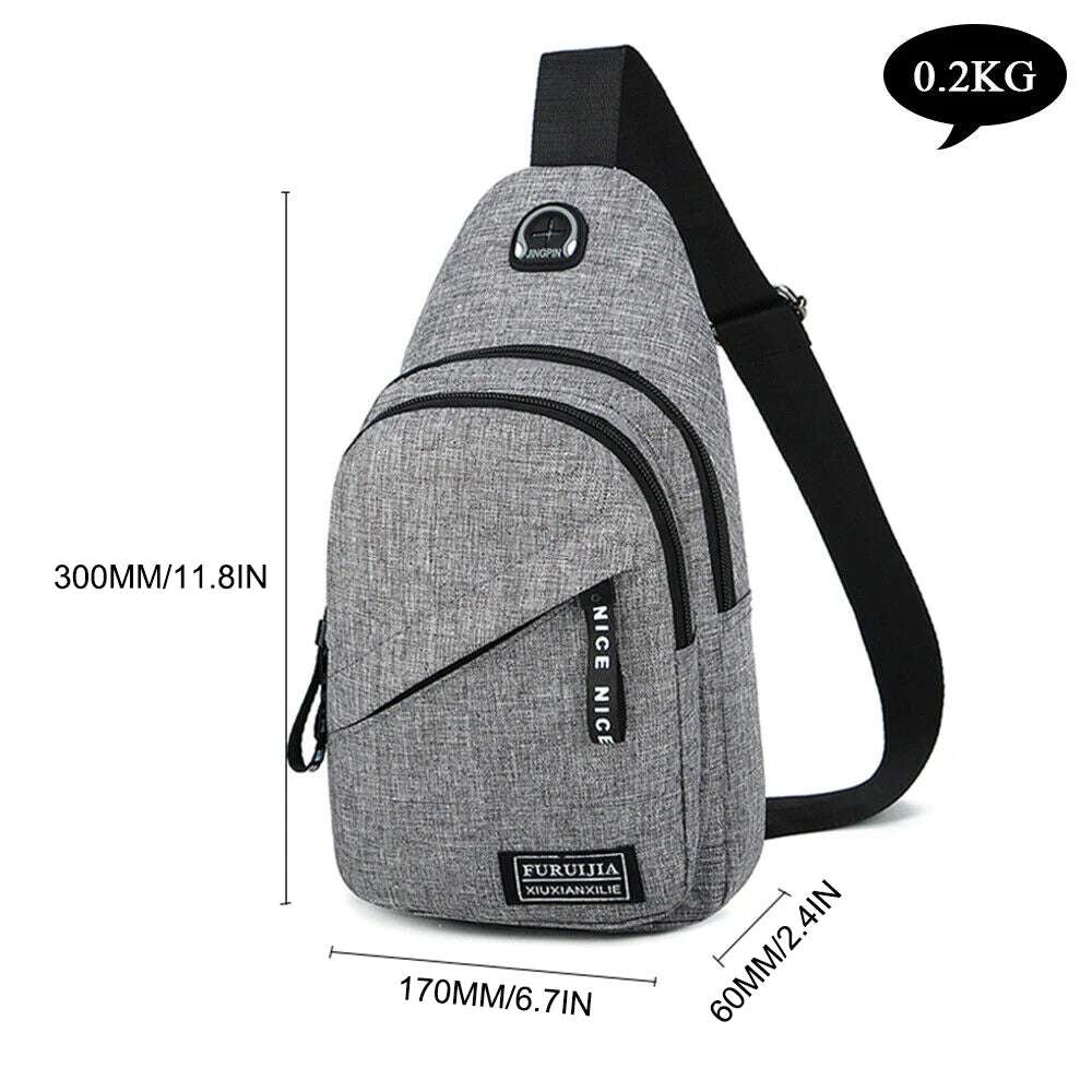 Stay stylish and organized on the go with this versatile sling bag designed for both men and women. Combining the functionality of a chest bag and the convenience of