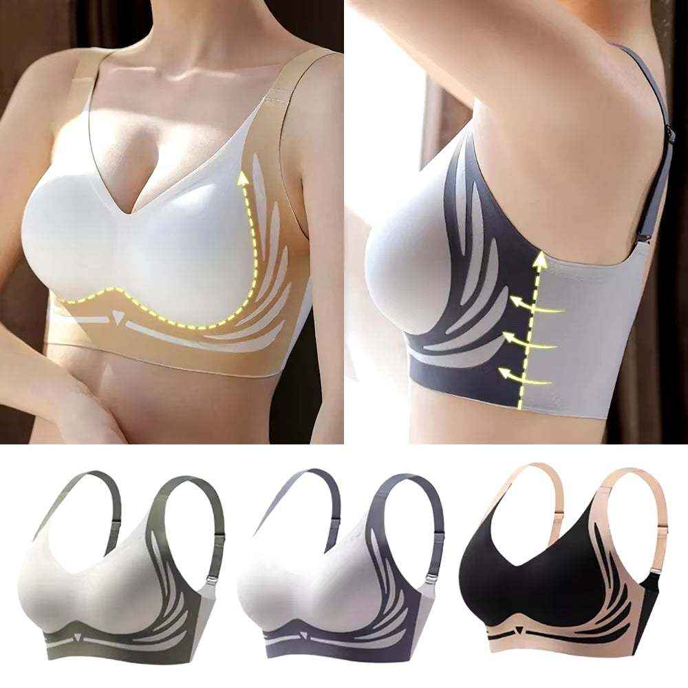 Seamless Ladies Underwear V-Neck No Steel Ring