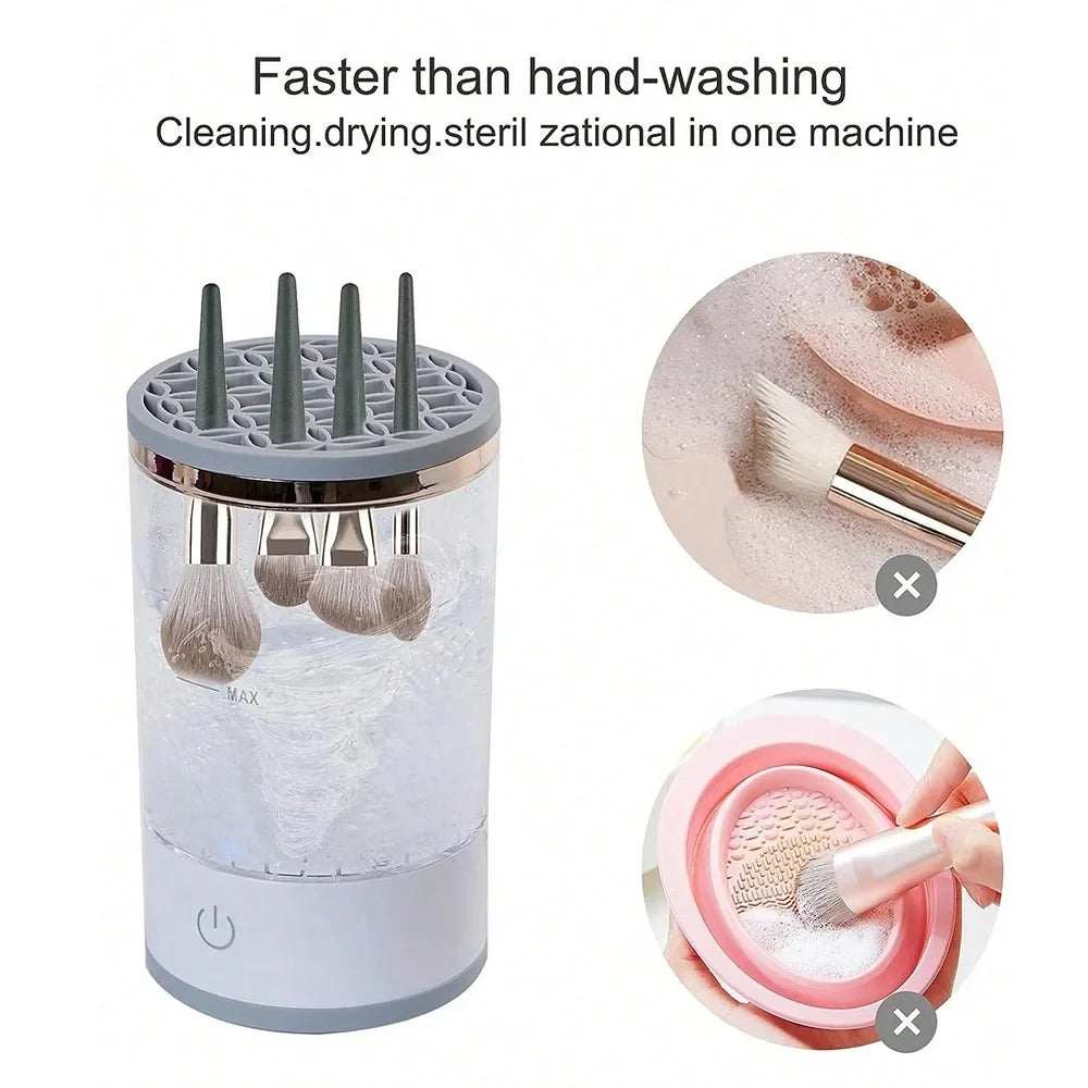 Keep your makeup brushes spotless and hygienic with this automatic electric makeup brush cleaner, designed to deliver fast and effortless deep cleaning. This innovat