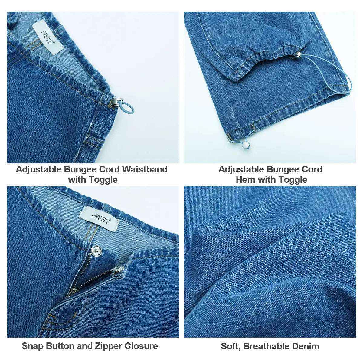 Pwest NYC Low-Rise Wide-Leg Jeans