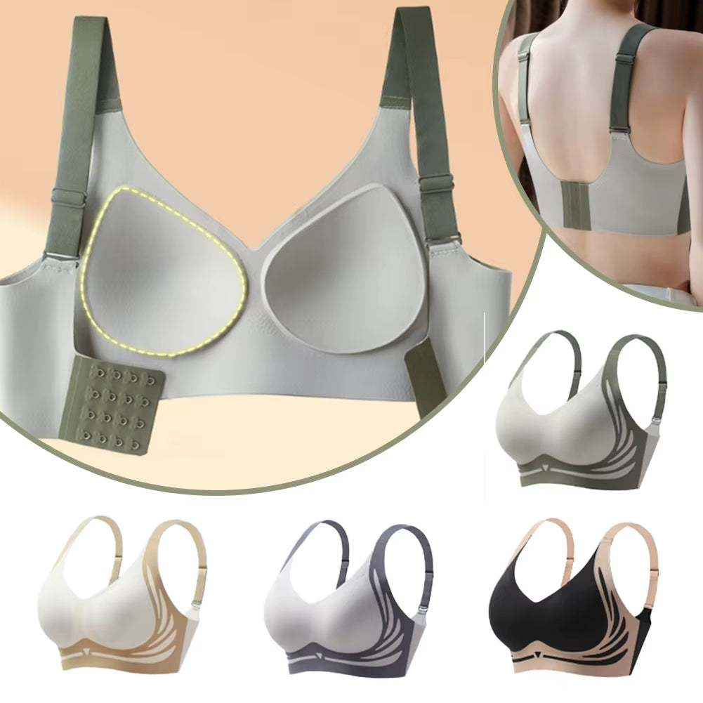 Seamless Ladies Underwear V-Neck No Steel Ring