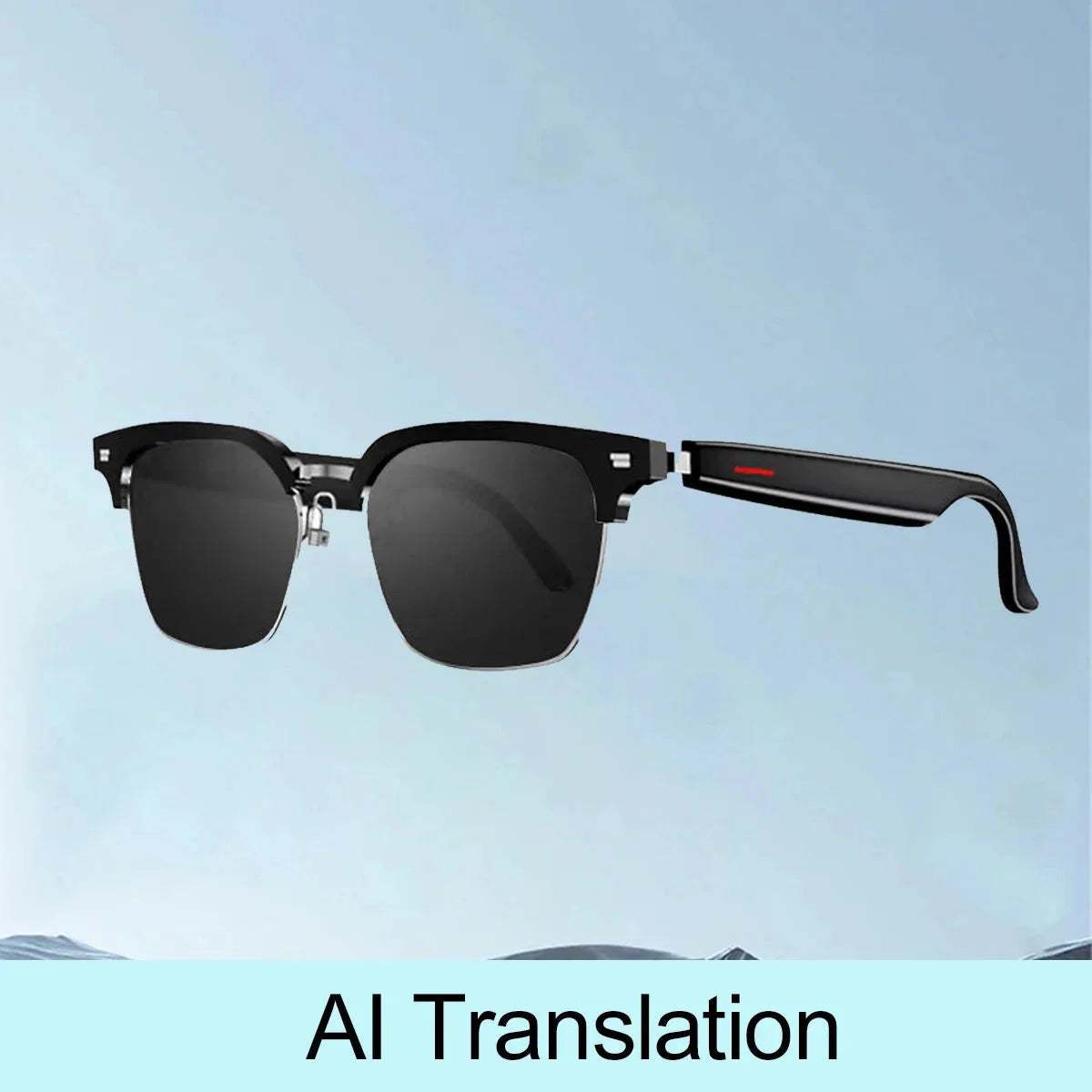 2025 New Smart Glasses – Ai Translation bluetooth Smart Sunglasses
Features:

Real-Time Translation Support For Over 100 Languages – Perfect For Travel Business And 