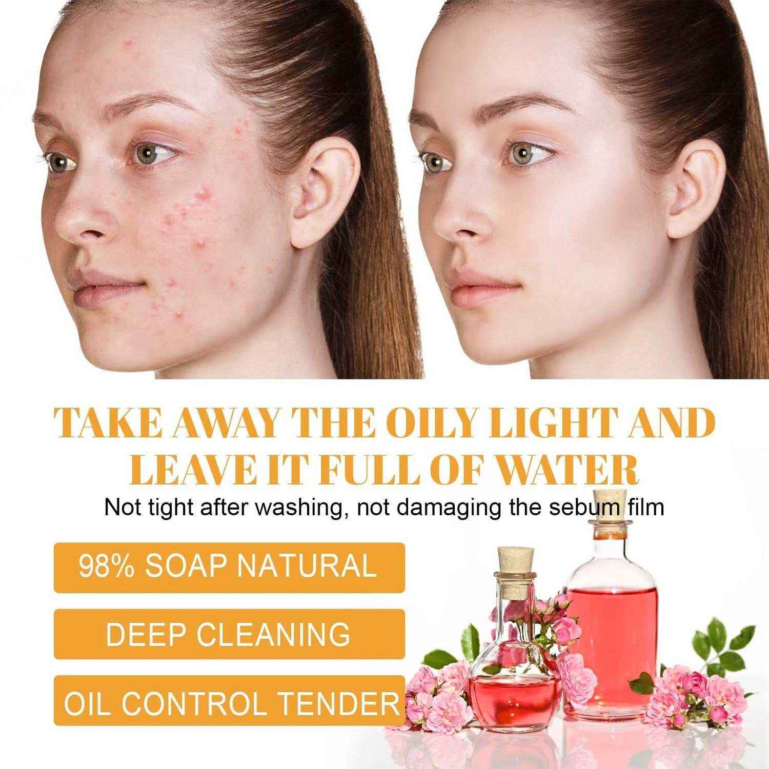 Turmeric Facial Cleanser,Foaming Face Wash,