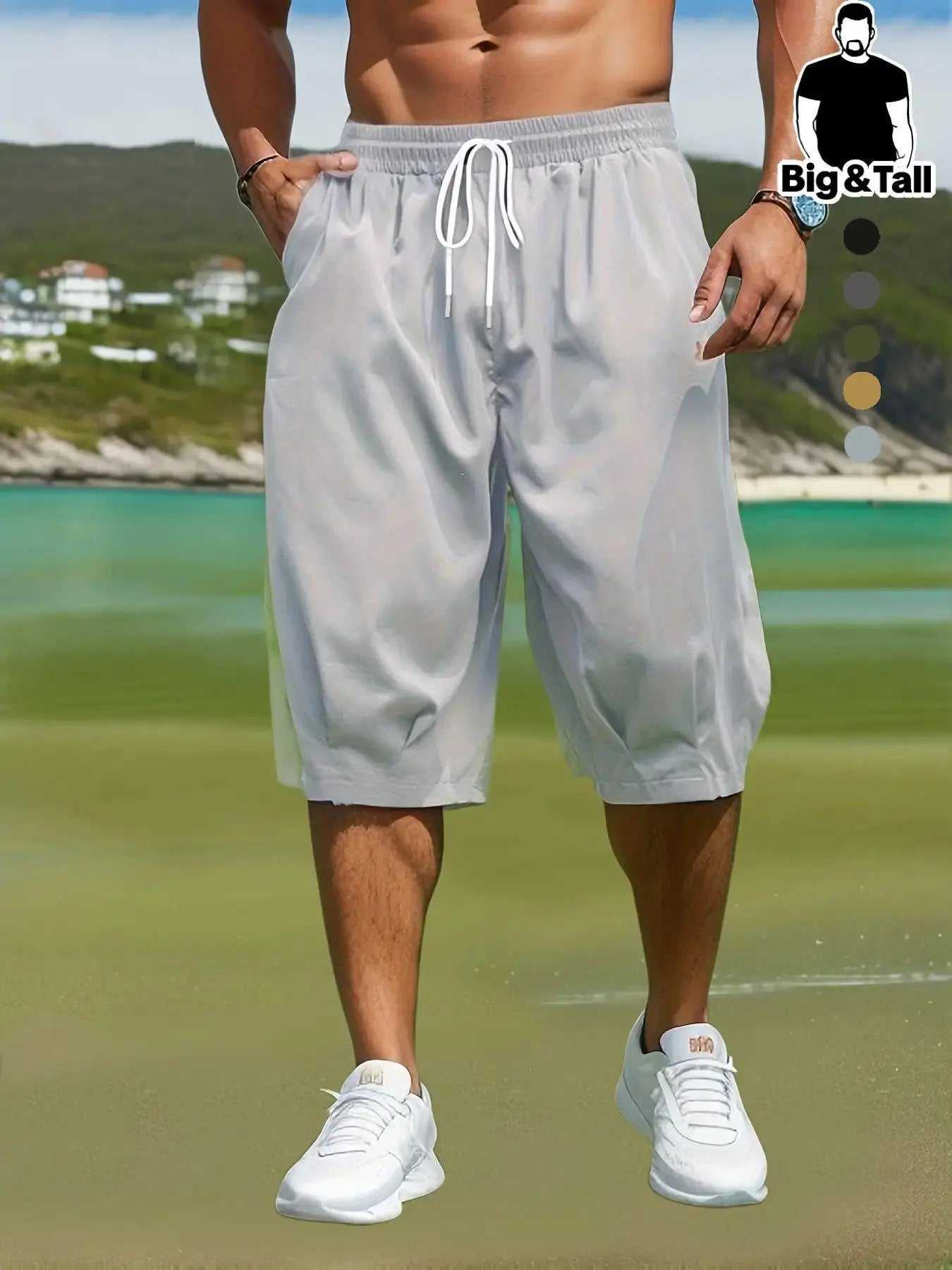 Upgrade your everyday style with these trendy men’s seven-quarter pants, designed for comfort, flexibility, and modern streetwear appeal. Featuring a loose fit and c