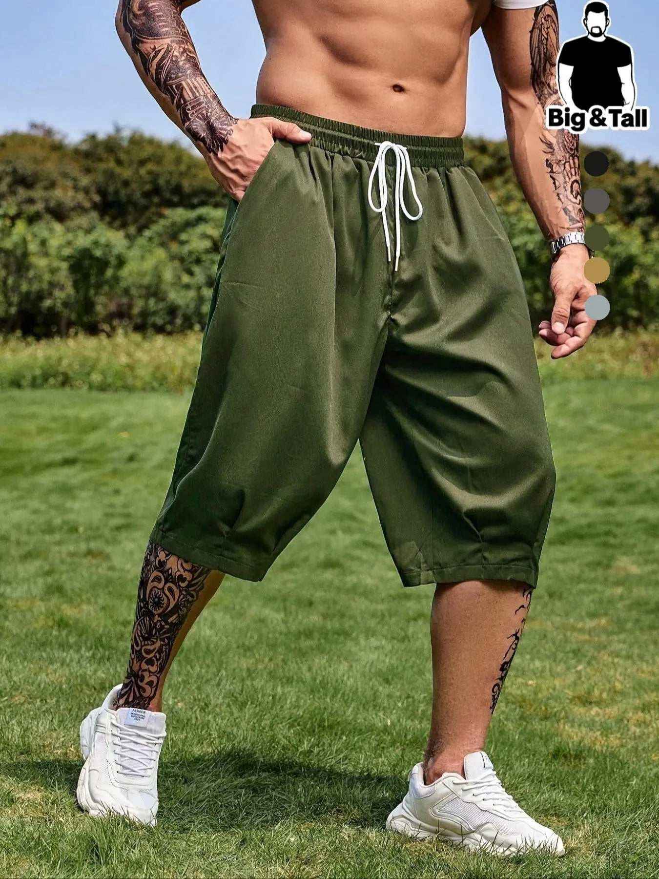 Men'S Fashion Seven-Quarter Pants, Trendy Loose