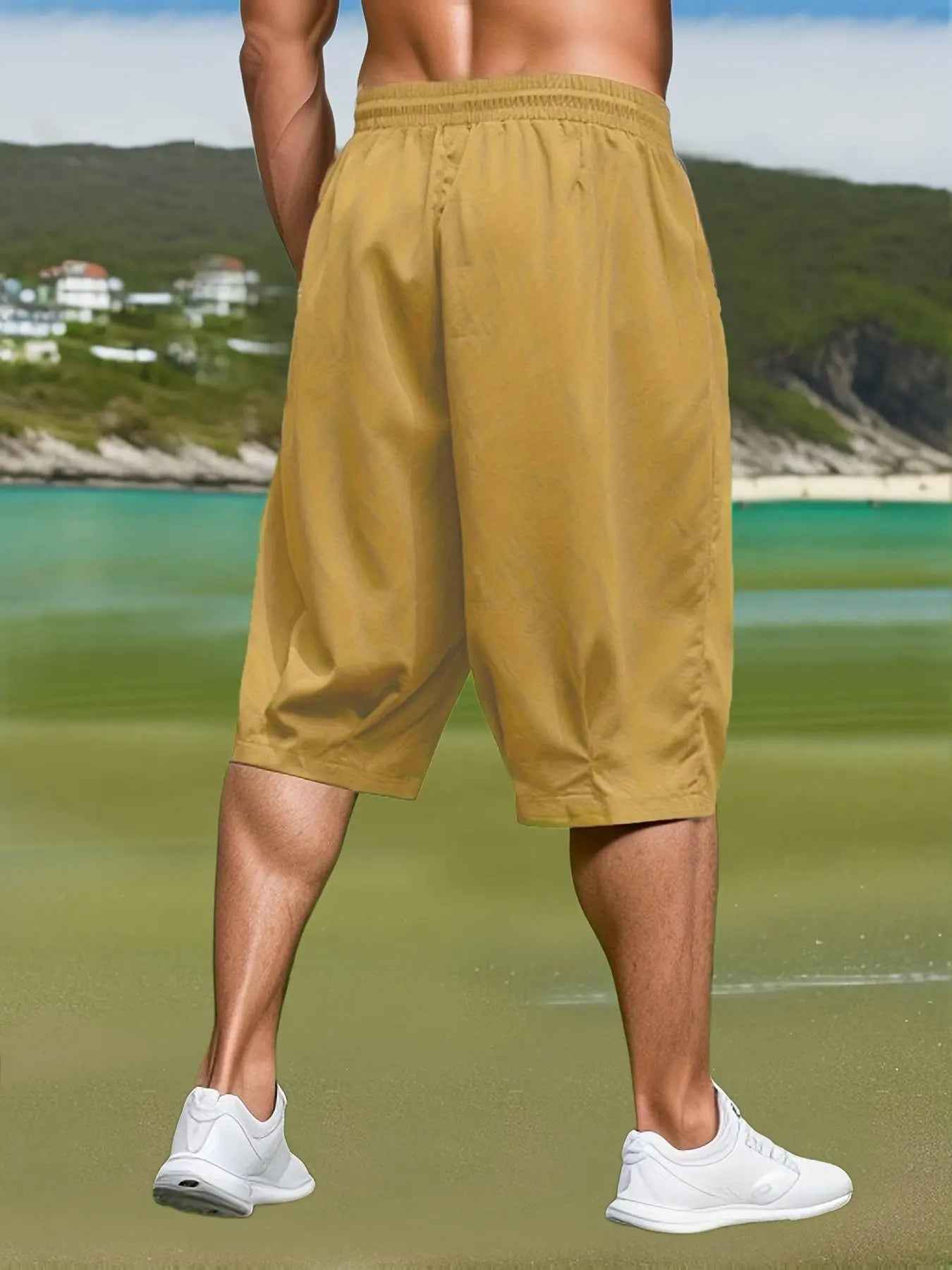Men'S Fashion Seven-Quarter Pants, Trendy Loose