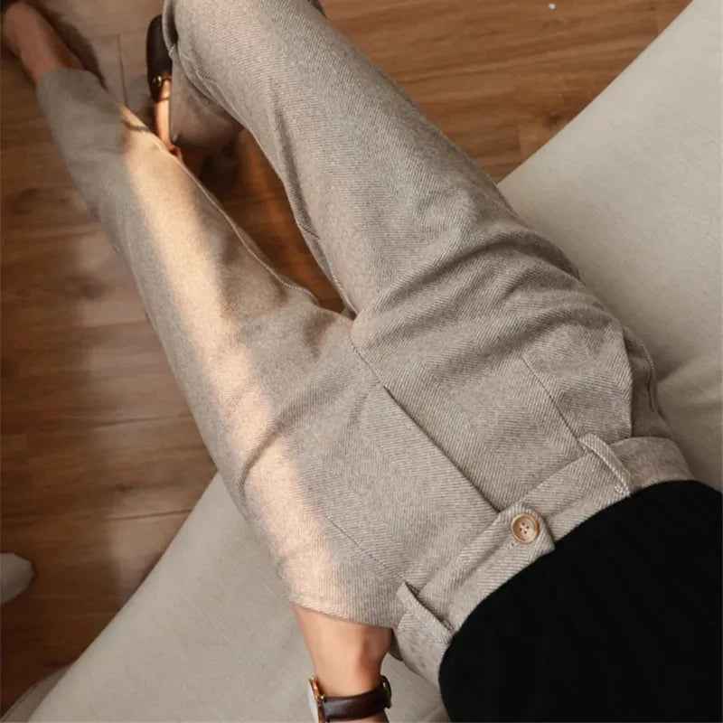 Woolen Pants Women'S Harem Pencil Pants 2026 Autum