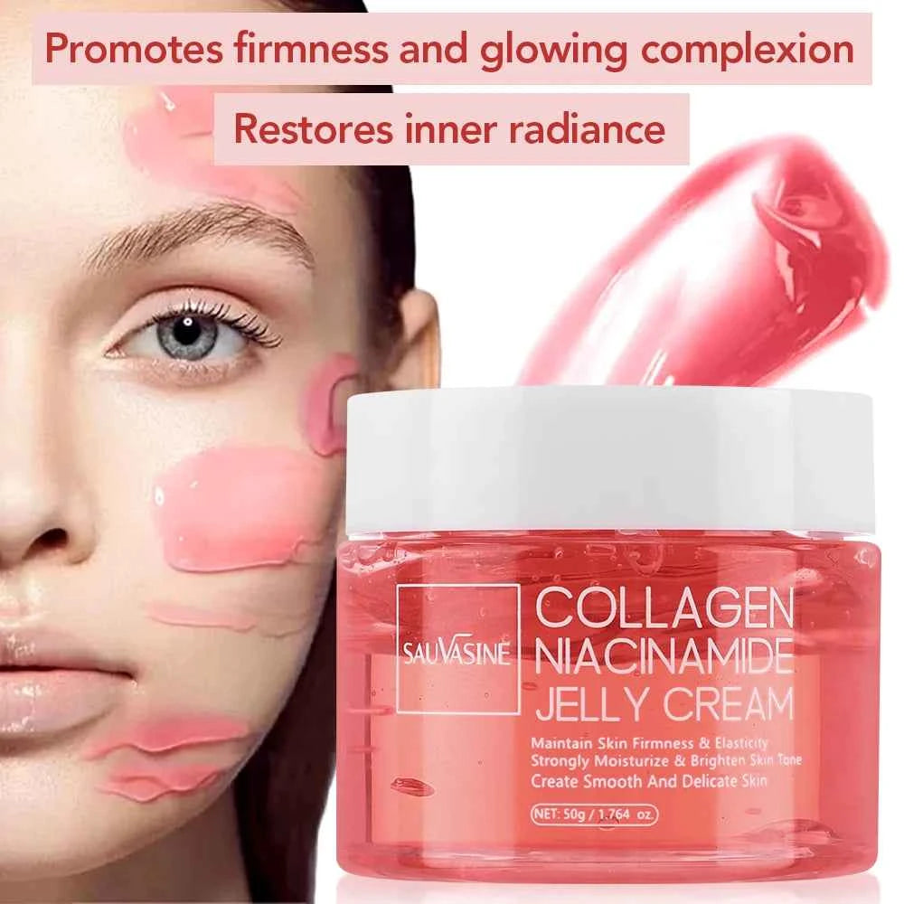 24h Glow & Lifted Collagen Jelly Cream Niacinamide And Hydrolyzed Collagen Strengthen The Skin Barrier And Moisturize The Ski