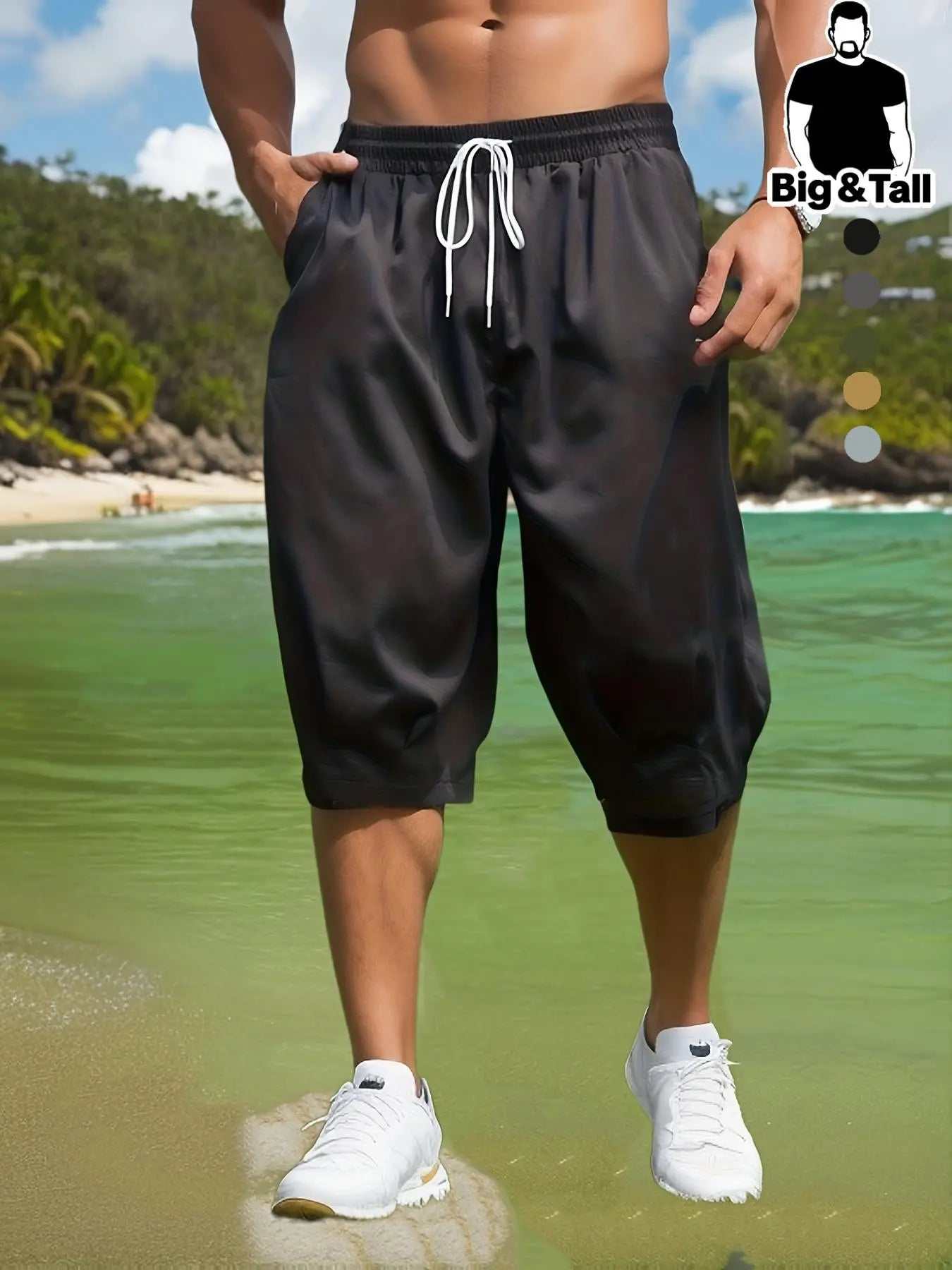 Upgrade your everyday style with these trendy men’s seven-quarter pants, designed for comfort, flexibility, and modern streetwear appeal. Featuring a loose fit and c