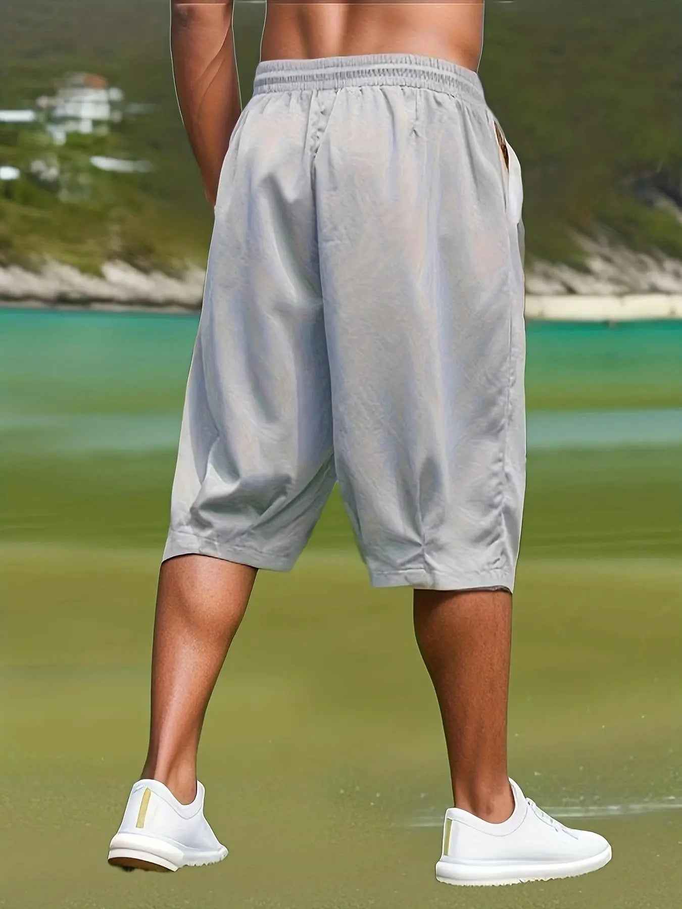 Men'S Fashion Seven-Quarter Pants, Trendy Loose