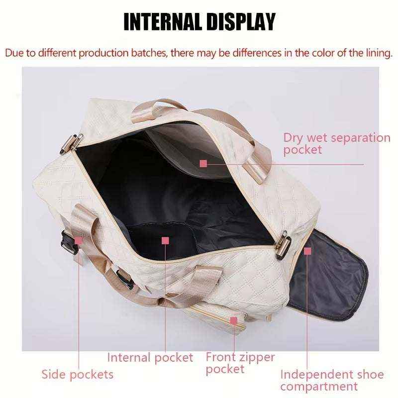 Large Capacity Durable Casual Nylon Argyle Travel