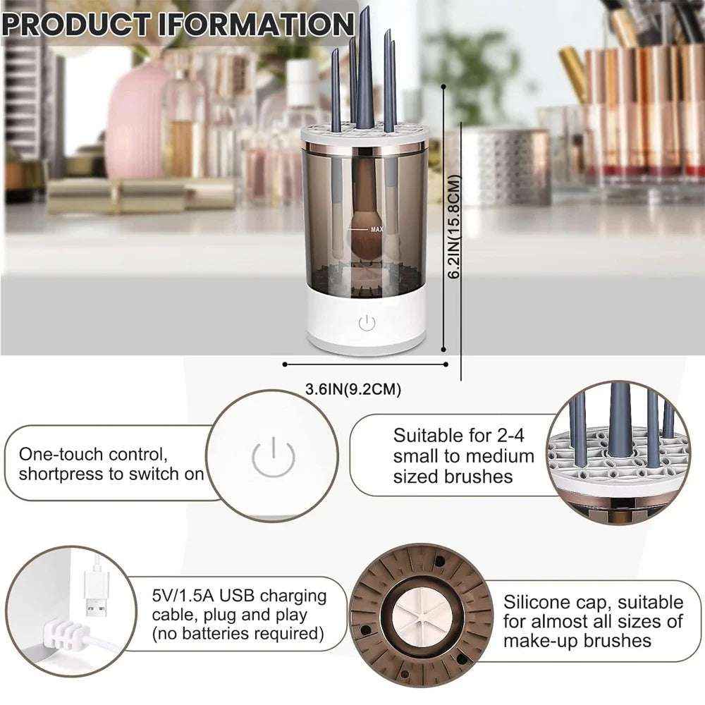 Automatic Brush Cleaner Electric Makeup