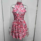 New Flowers Print Halterneck Dress
