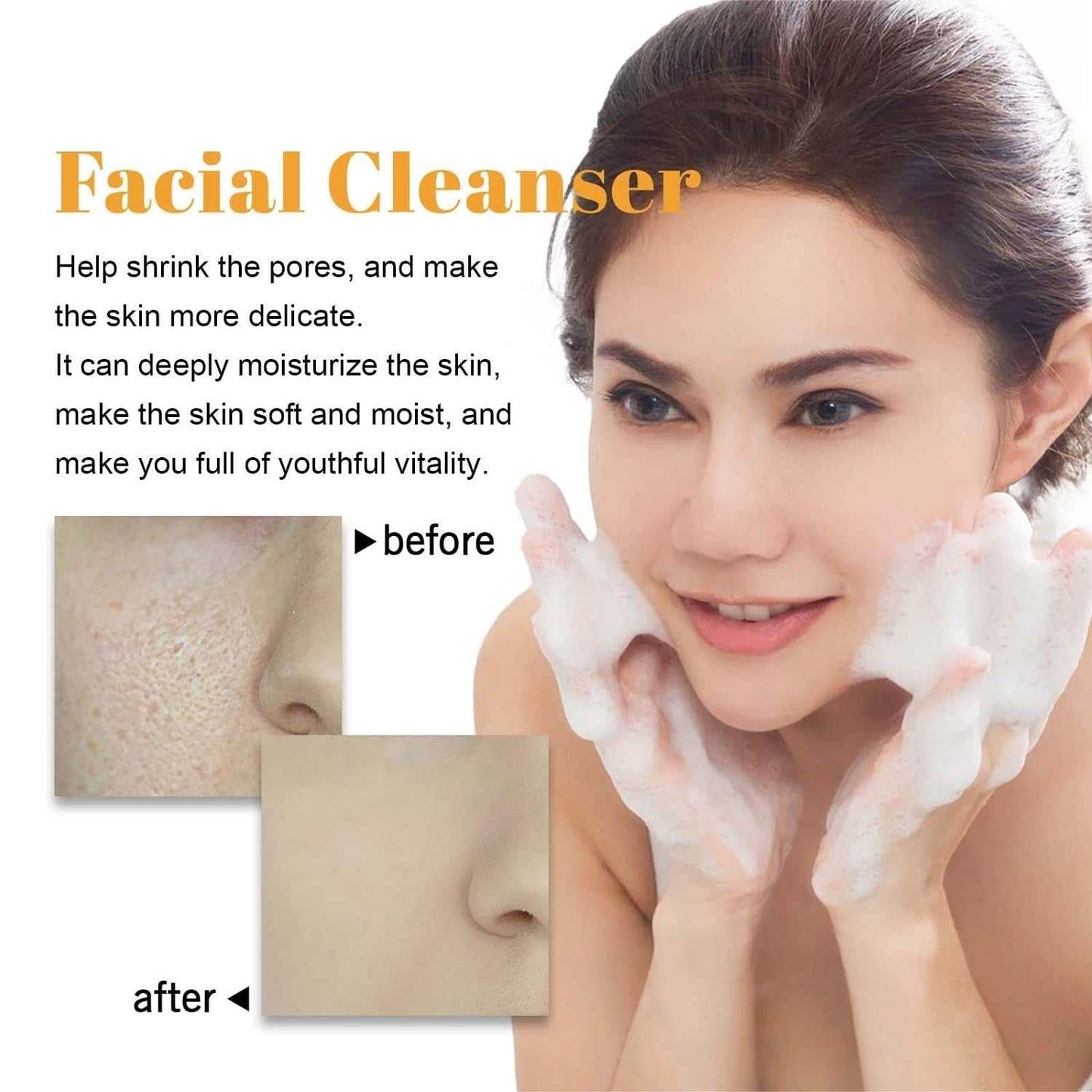 Refresh and rejuvenate your skin with this turmeric facial cleanser, a gentle yet effective foaming face wash designed to deeply cleanse and brighten your complexion