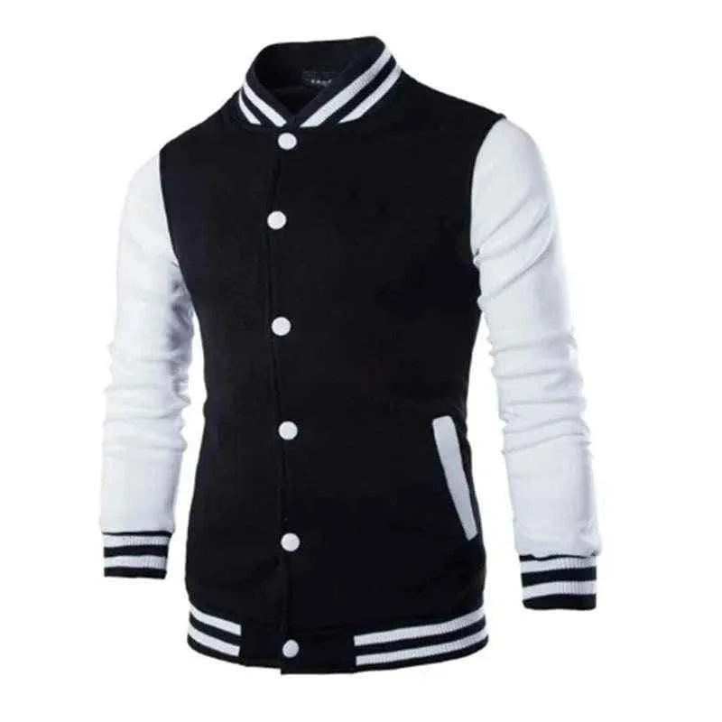 Hoodies Men Baseball Jacket Men Fashion Design Wine Red Mens
