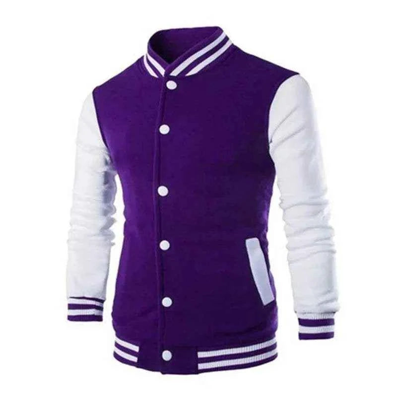 Hoodies Men Baseball Jacket Men Fashion Design Wine Red Mens