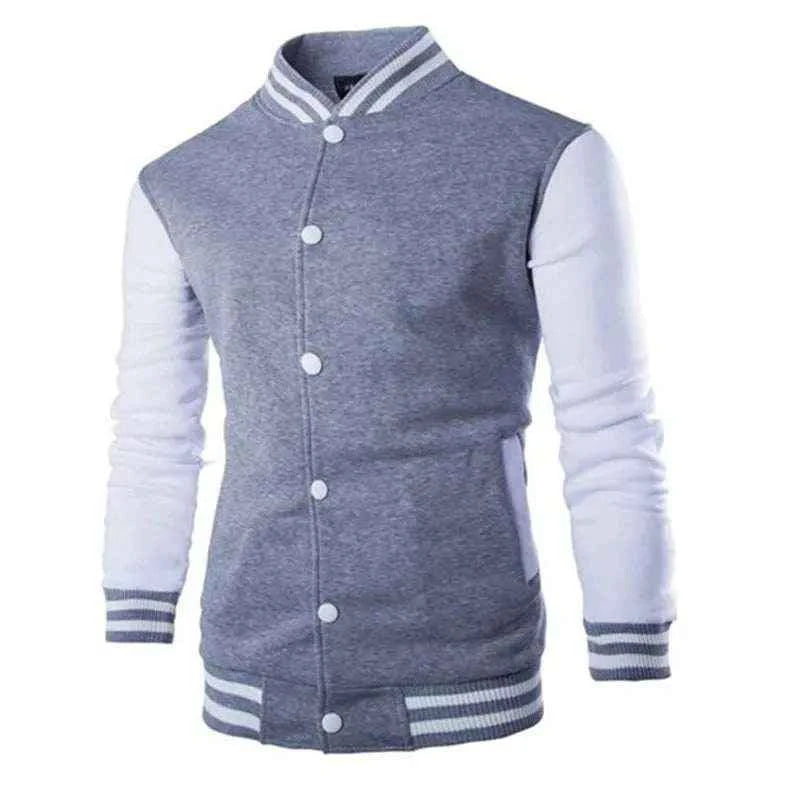 Hoodies Men Baseball Jacket Men Fashion Design Wine Red Mens
