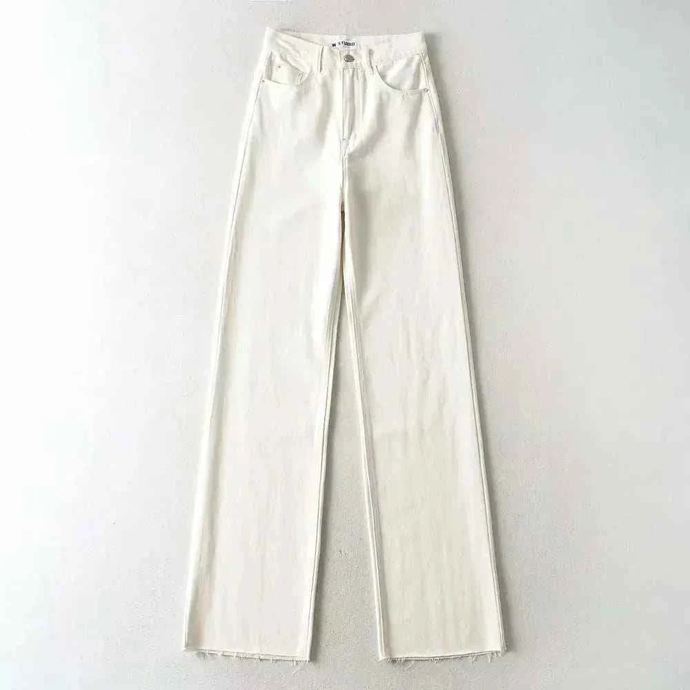 XS-L Casual Fashion Straight Leg Women Jeans Denim Bottom