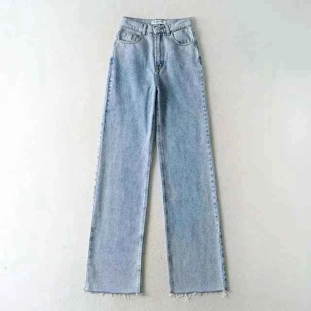 XS-L Casual Fashion Straight Leg Women Jeans Denim Bottom