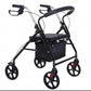 High Quality Foldable Aluminum Outdoor Shopping Medical Rollator Walker with Seat