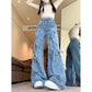 Real shot!!! American Retro Caught Pants Wide-