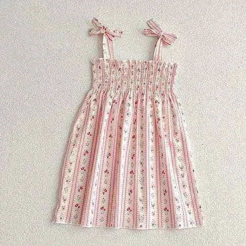 2024 New Summer Girls Princess Dress Sleeveless Cotton Printing