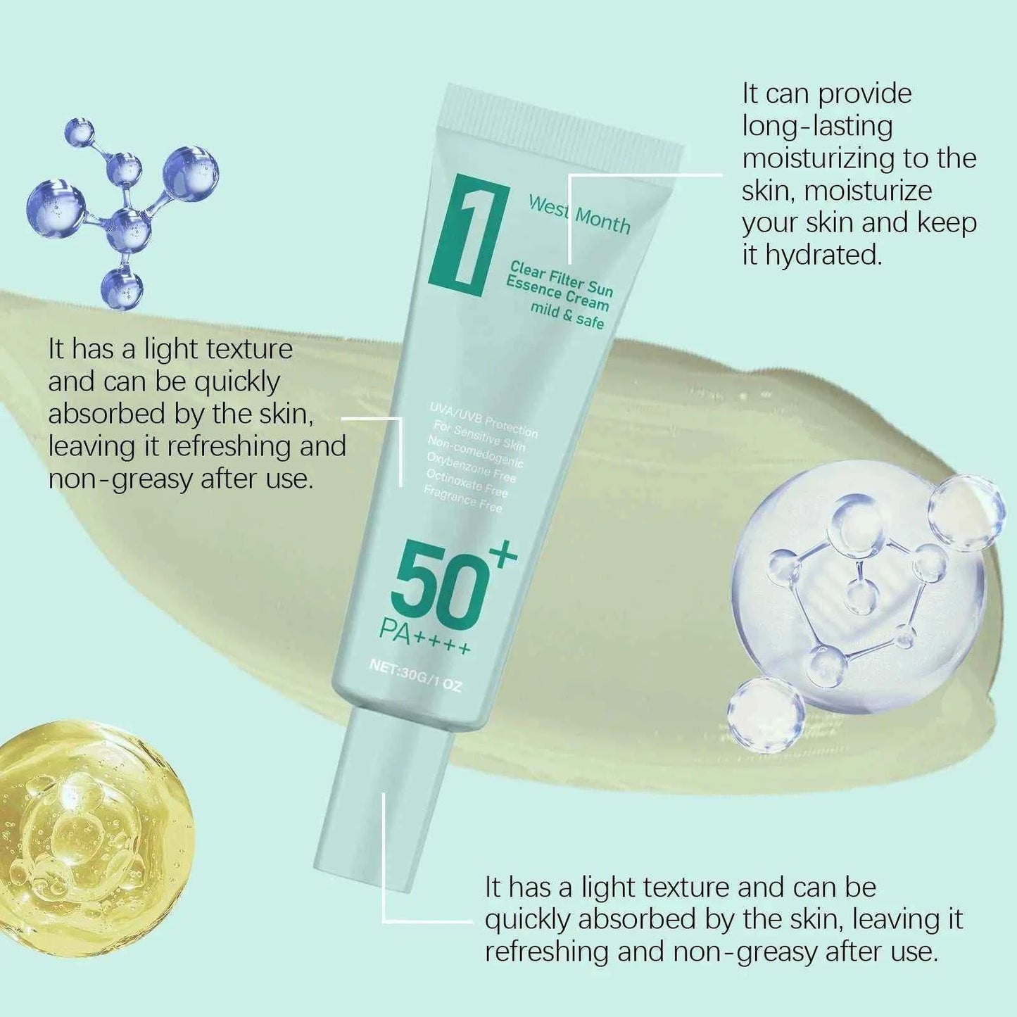 Anti Sun Cream SPF50 UV Defense Broad Spectru