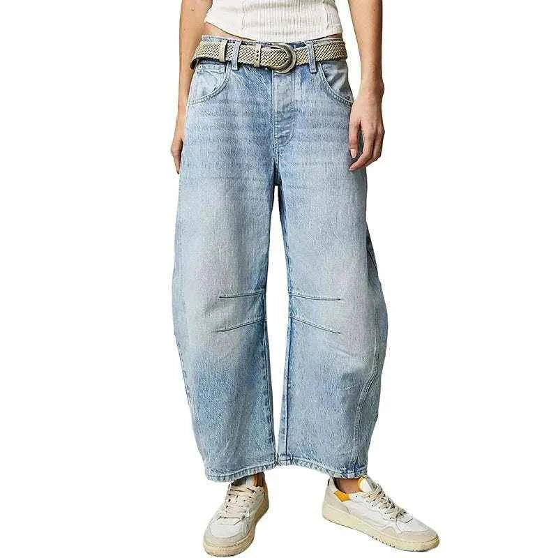 Wide Leg Jeans Woman Casual Loose Y2K Low Waist Denim Pants Boyfriend