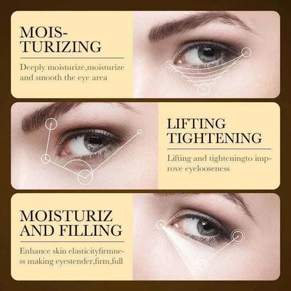 24K Gold Eye Cream with Hyaluronic Acid for Dark Circles Reduction fastdrop shop