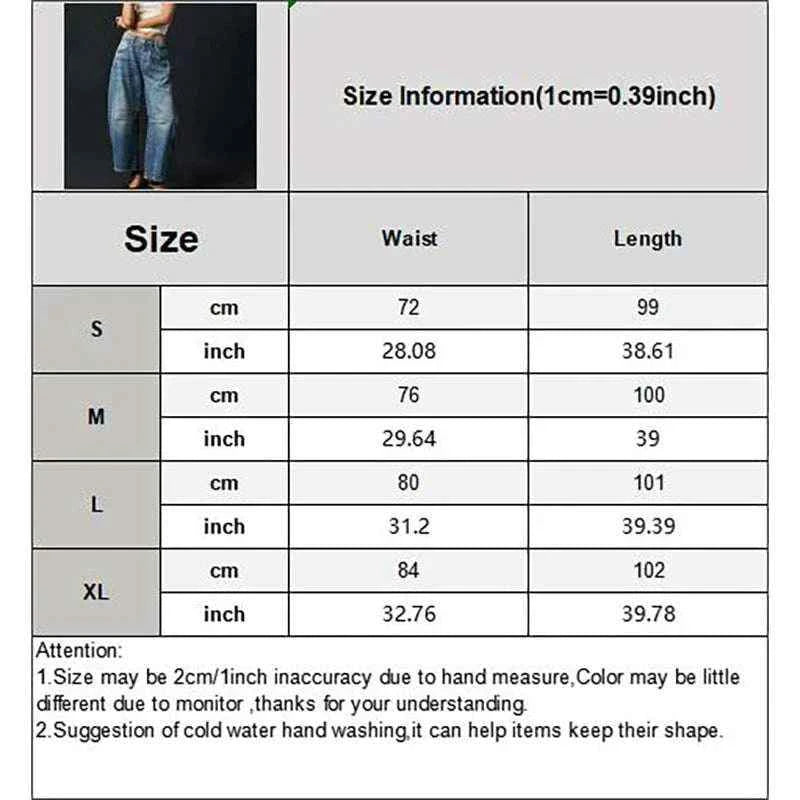 Wide Leg Jeans Woman Casual Loose Y2K Low Waist Denim Pants Boyfriend