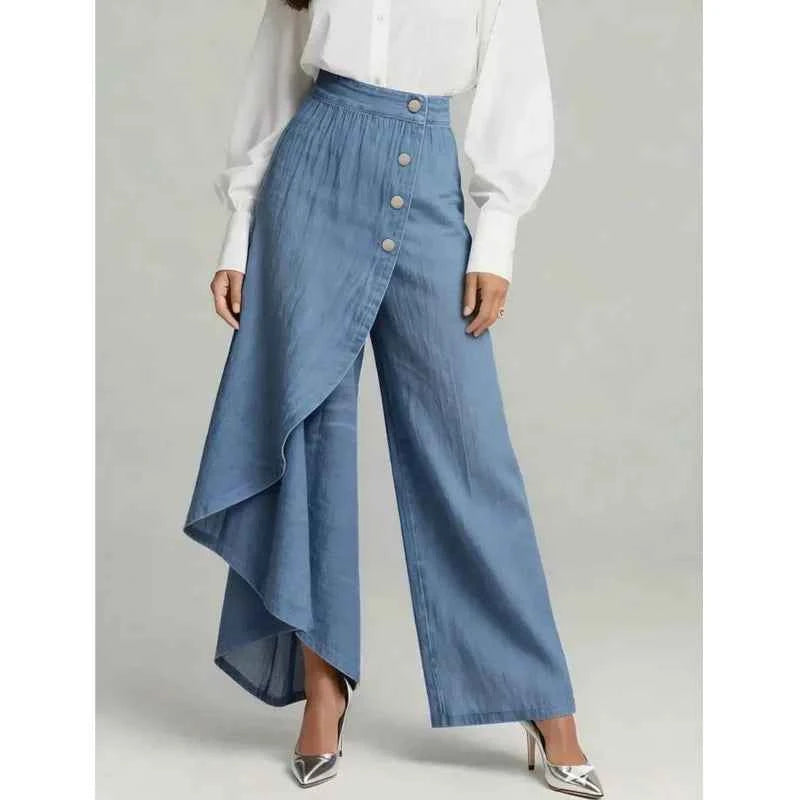 Spring Summer Fashion Long Pants New Style Long Hem Solid