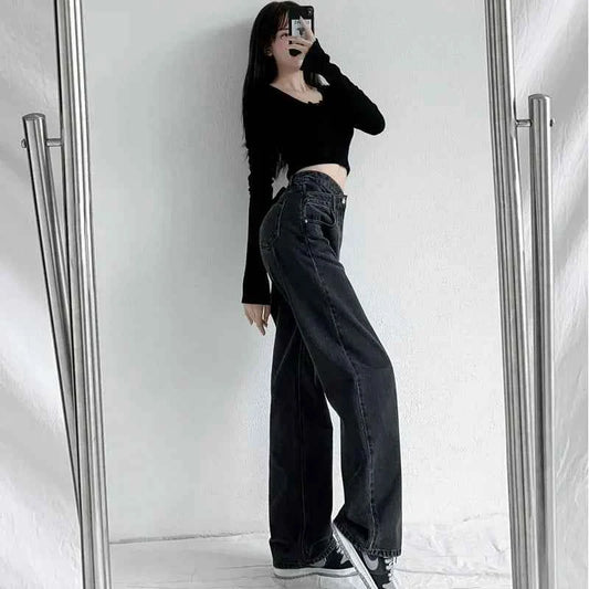 Wide Leg Pants Women Vintage Jeans