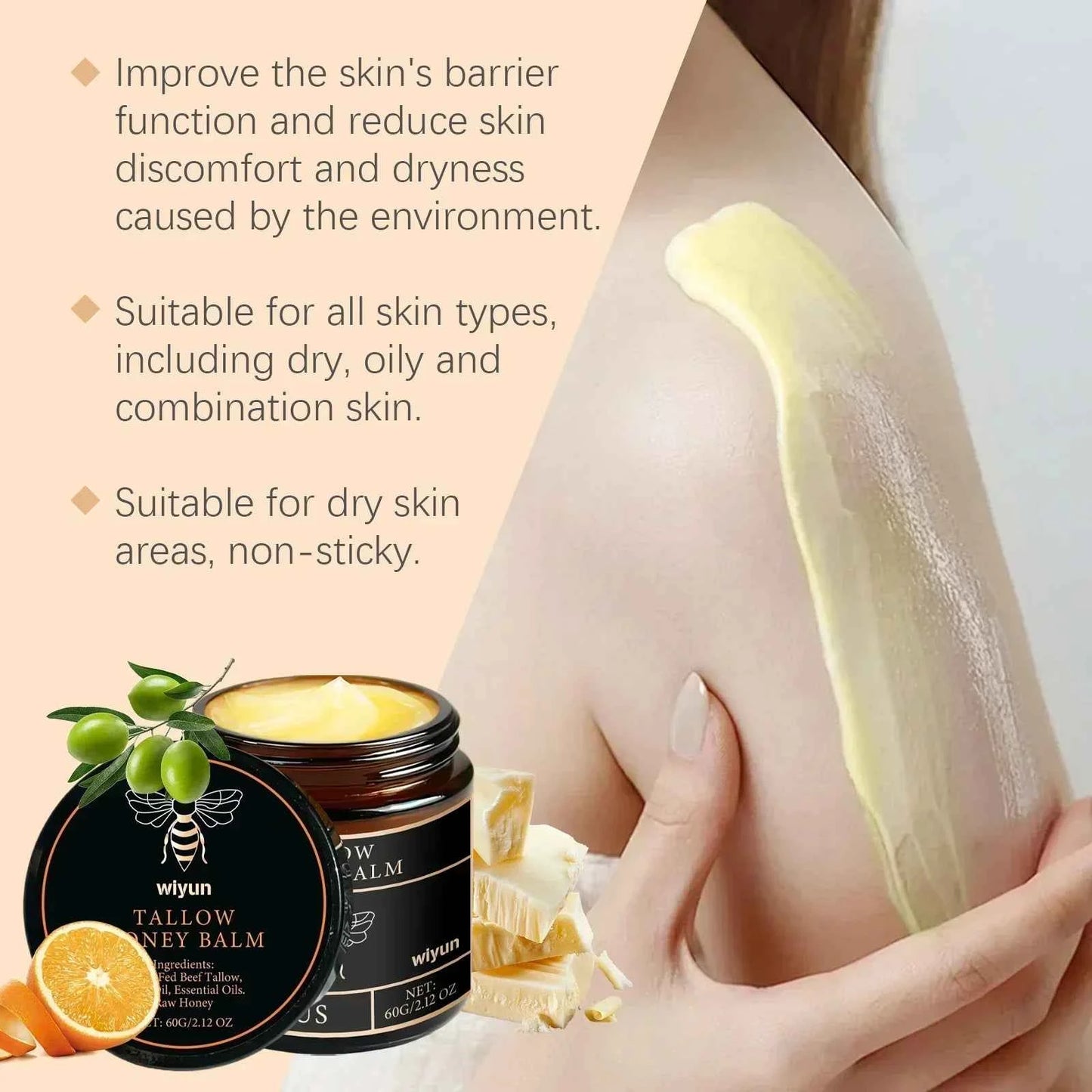 Tallow Honey Cream Glow Hydrating Skin