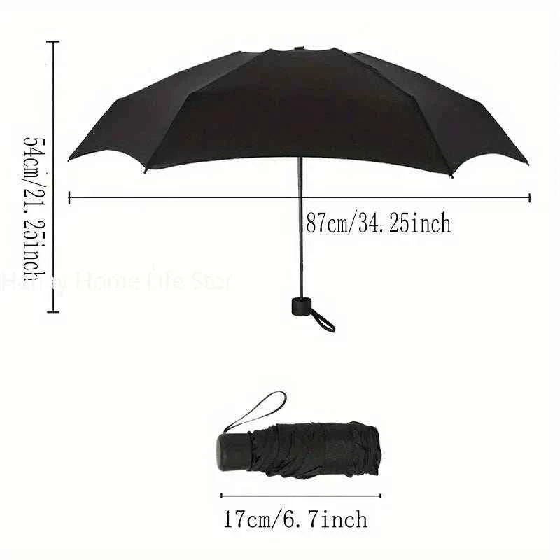Small Folding Umbrella Rain Women Gift Men