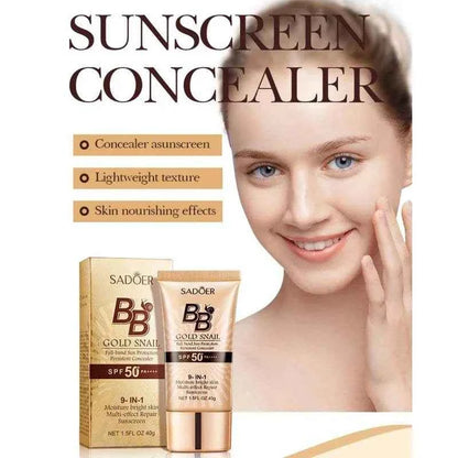 SADOER Gold Snail Sunscreen BB Cream - Ultimate Radiant Skin Protection fastdrop shop