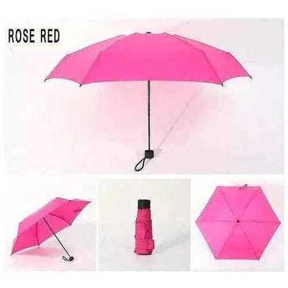 Small Folding Umbrella Rain Women Gift Men