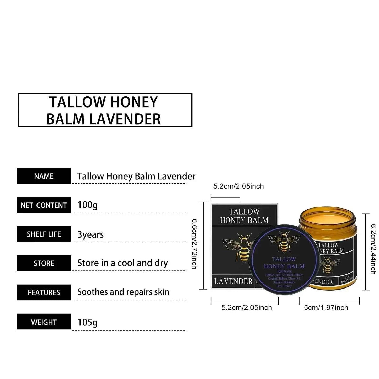 Tallow Honey Cream Glow Hydrating Skin