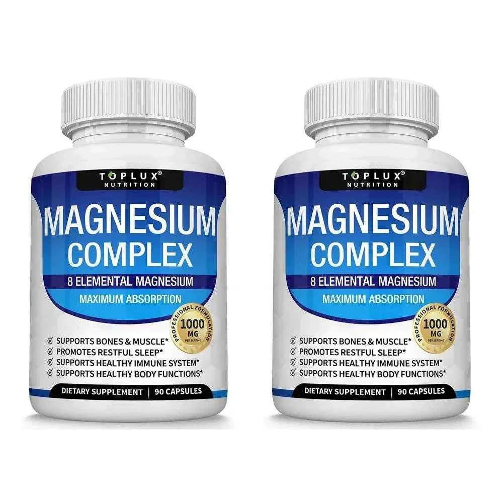 Magnesium Complex Supplement 8 Elemental 1000mg - Magnesium Glycinate, Citrate, Malate,