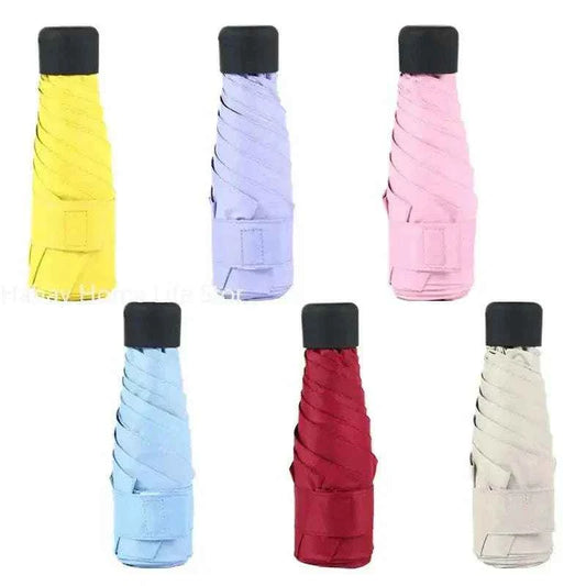 Small Folding Umbrella Rain Women Gift Men