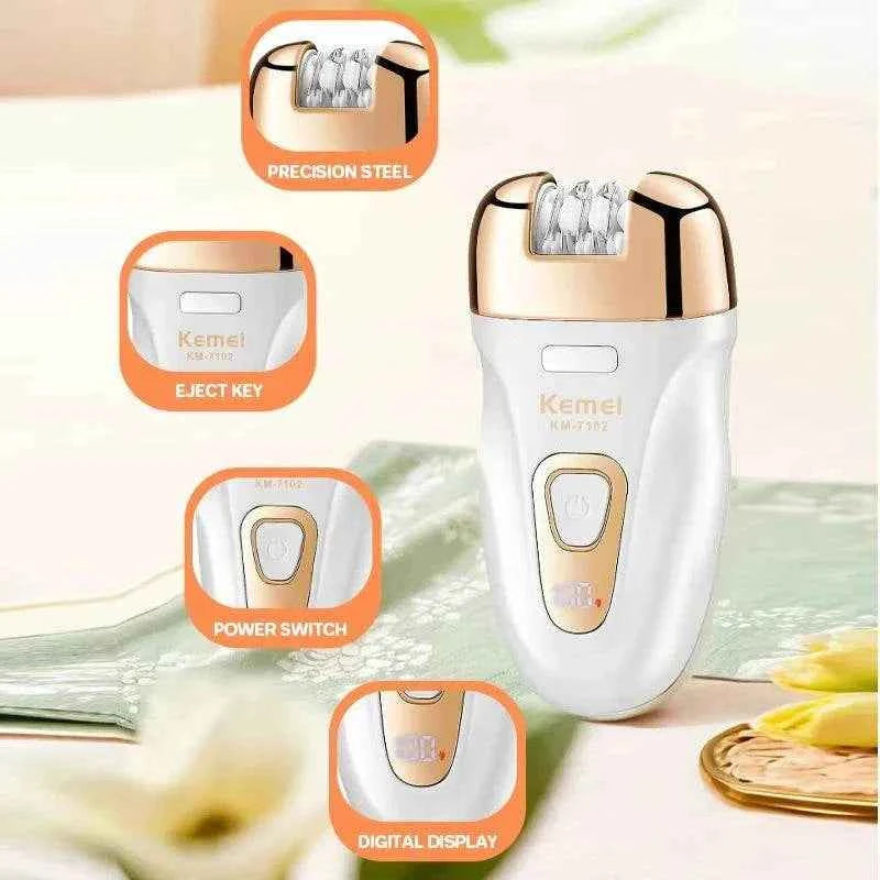 Kemei KM-7102 Hair Removal Device for Women - Effortless and Smooth Skin fastdrop shop