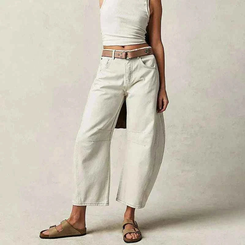 Wide Leg Jeans Woman Casual Loose Y2K Low Waist Denim Pants Boyfriend
