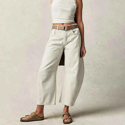 Wide Leg Jeans for Women Casual Loose Y2K Low Waist Denim Pants Boyfriend fastdrop shop