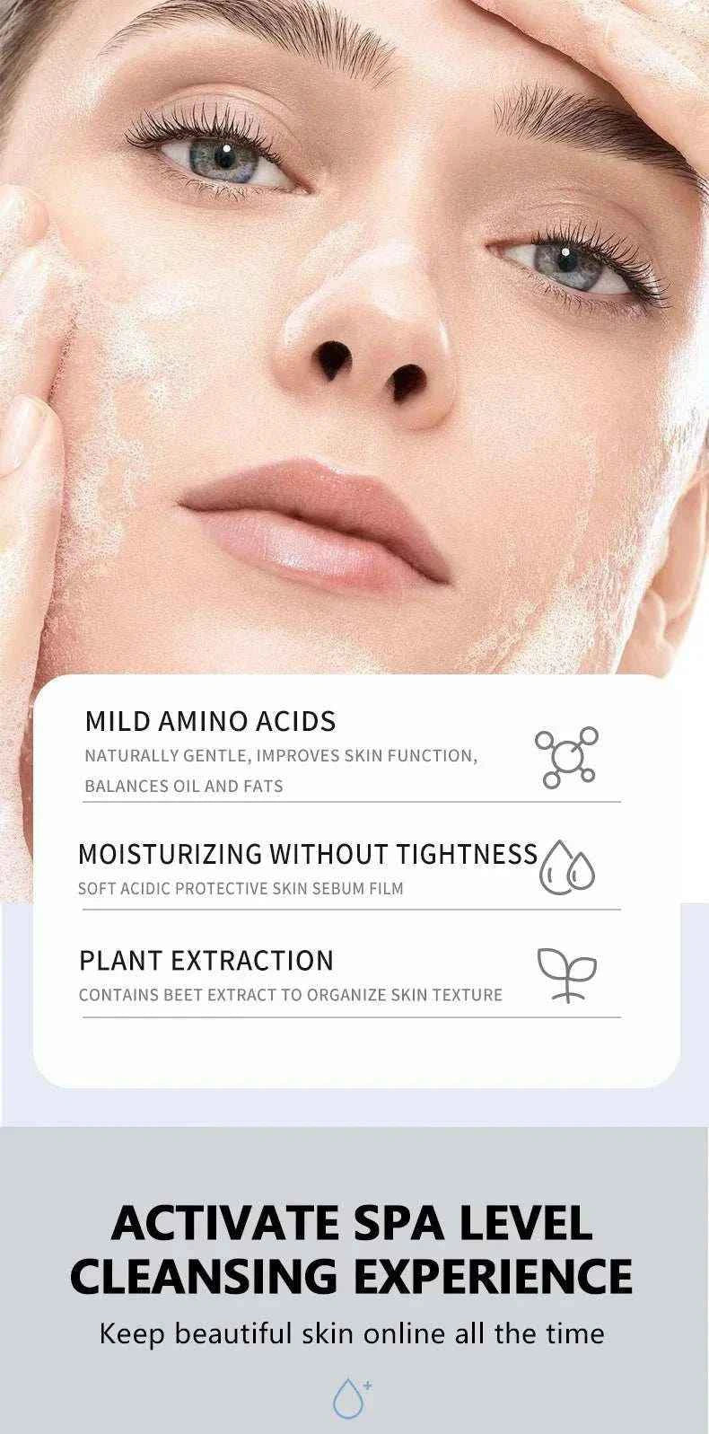 RAVE LADY Low PH 150ml Facial Cleanser Gentle Oil Control Moisturizing