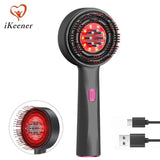 Rechargeable Hair Growth Comb Vibration Massage Comb Red Light